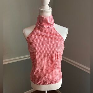 Elizabeth McKay Geometric Design Halter Blouse - Size 8
